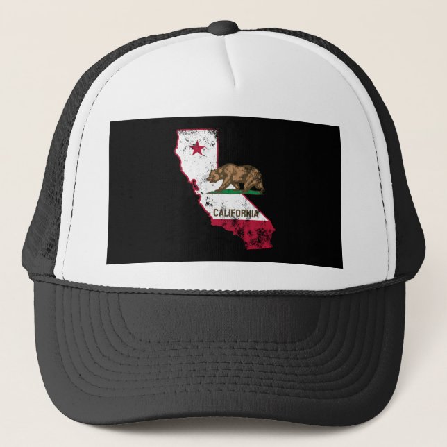 California Flag Patriotic Trucker Hat (Front)