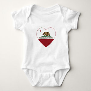 california flag pebble beach heart baby bodysuit