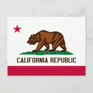 California Flag Postcard