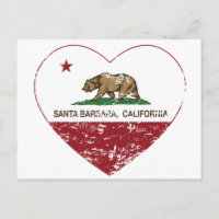 california flag santa barbara heart distressed
