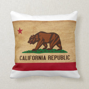 California Flag Throw Pillow