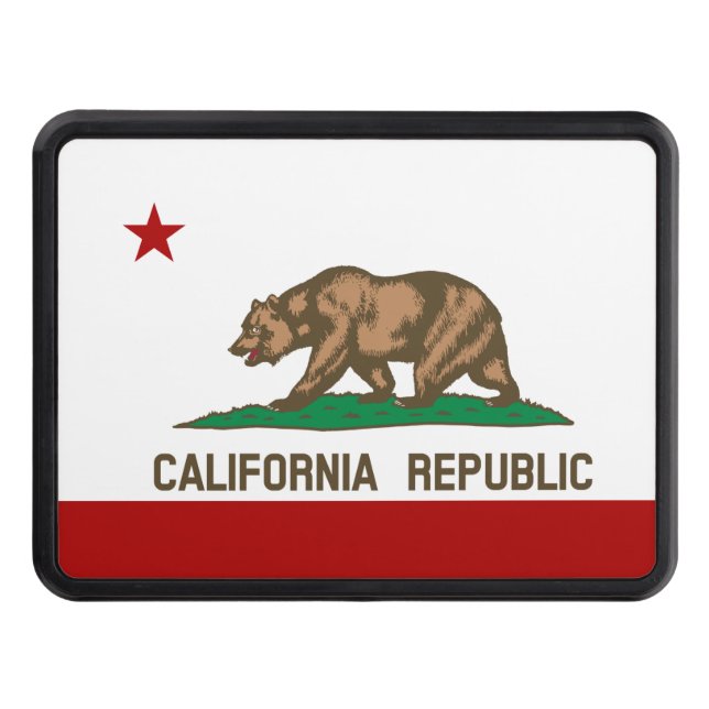 California flag trailer hitch cover (Front)