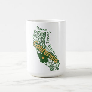 California Floral Doodles Coffee Mug