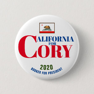 California for Cory Booker for President 2020 2 Inch Round Button