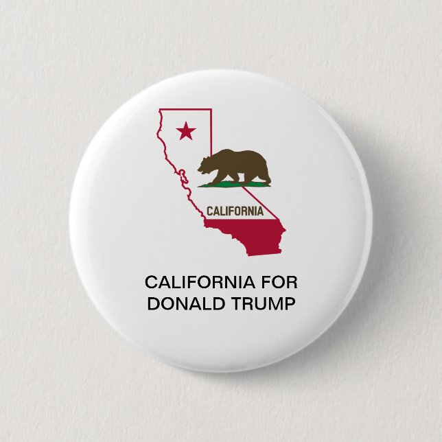 CALIFORNIA for DONALD TRUMP 2020 Button (Front)