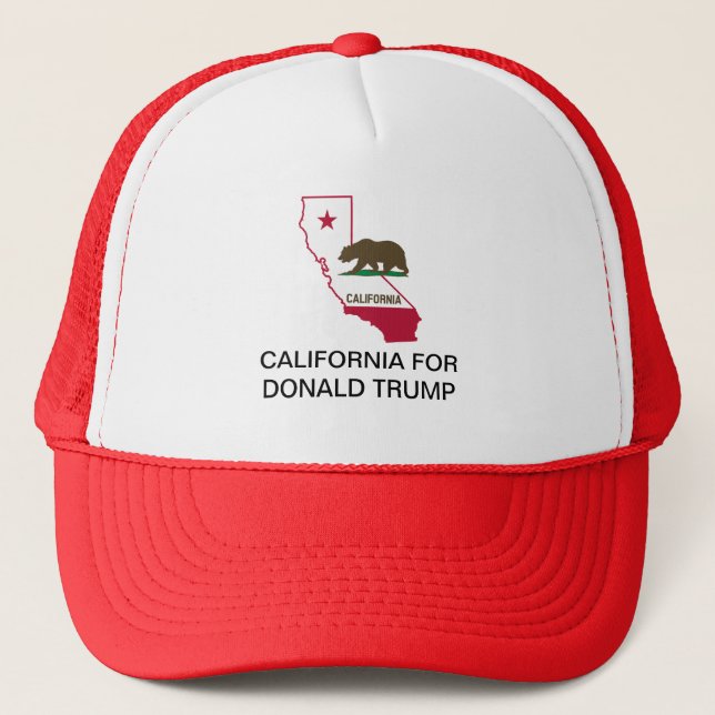 CALIFORNIA FOR  DONALD TRUMP 2020 TRUCKER HAT (Front)