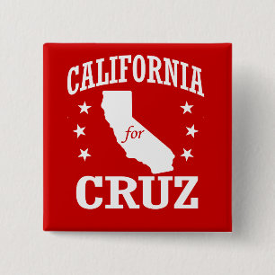 CALIFORNIA FOR TED CRUZ 2 INCH SQUARE BUTTON