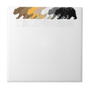 California Gay Bear Distressed  Tile