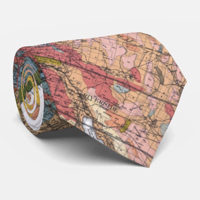 California Geology Map (1916) Tie (Rolled)