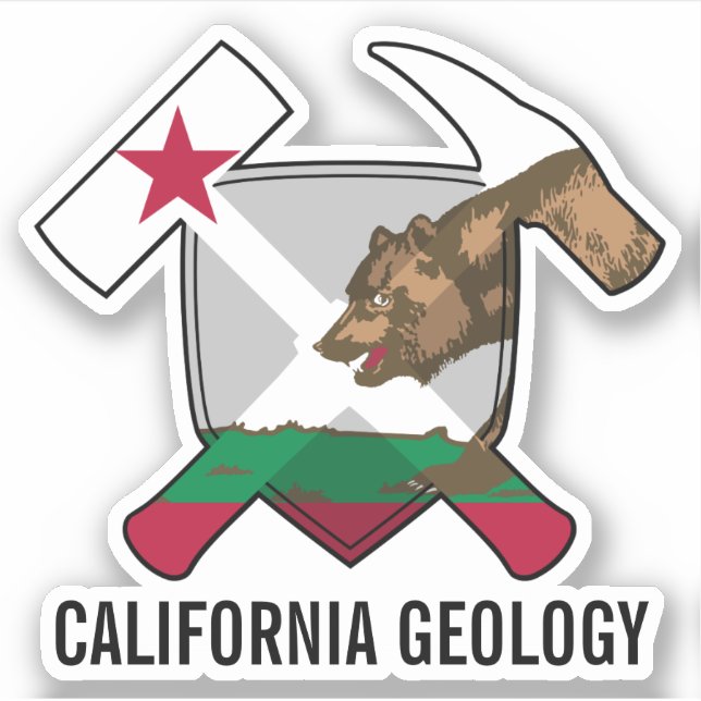 California Geology State Flag Vinyl (Front)