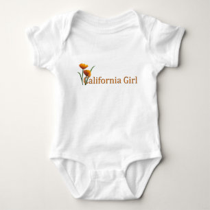 California Girl Poppies Infant Baby Bodysuit