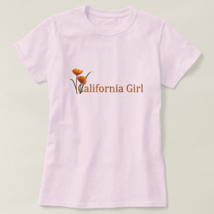 California Girl Poppies Ladies T-Shirt