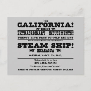 California Gold Rush Postcard