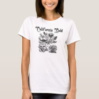 California Gold t-shirt with Poppies