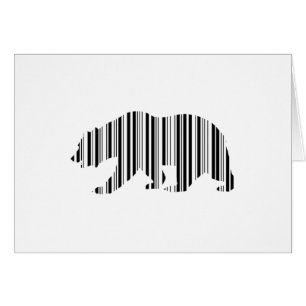 CALIFORNIA GOLDEN BEAR BAR CODE Pattern Design