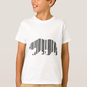 CALIFORNIA GOLDEN BEAR BAR CODE Pattern Design T-Shirt