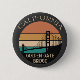 California Golden Gate Bridge 2 Inch Round Button