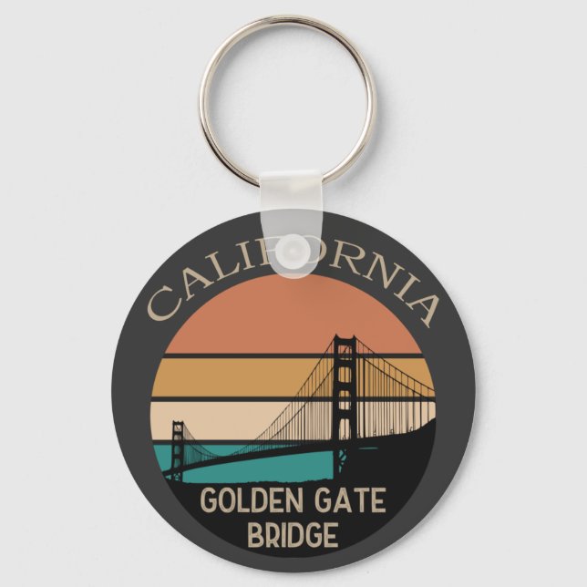 California Golden Gate Bridge Keychain (Front)