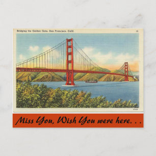 California, Golden Gate Bridge Postcard