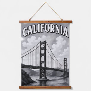 California Golden Gate Bridge Vintage Wall Art