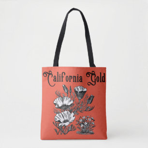 California Golden Poppies shopping bag