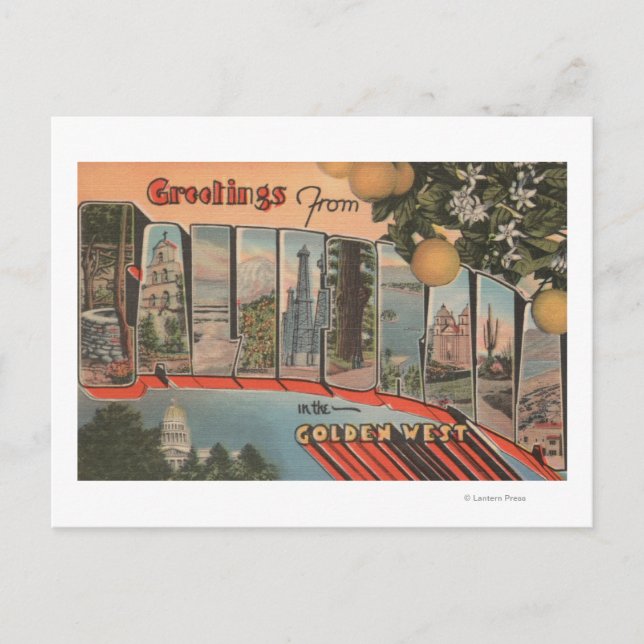 California (Golden West)Large Letter Scenes Postcard (Front)