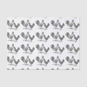 California Grey Rooster and Hen Tissue Paper