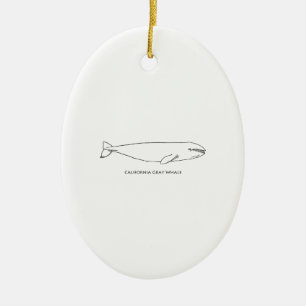 California Grey Whale Ceramic Ornament