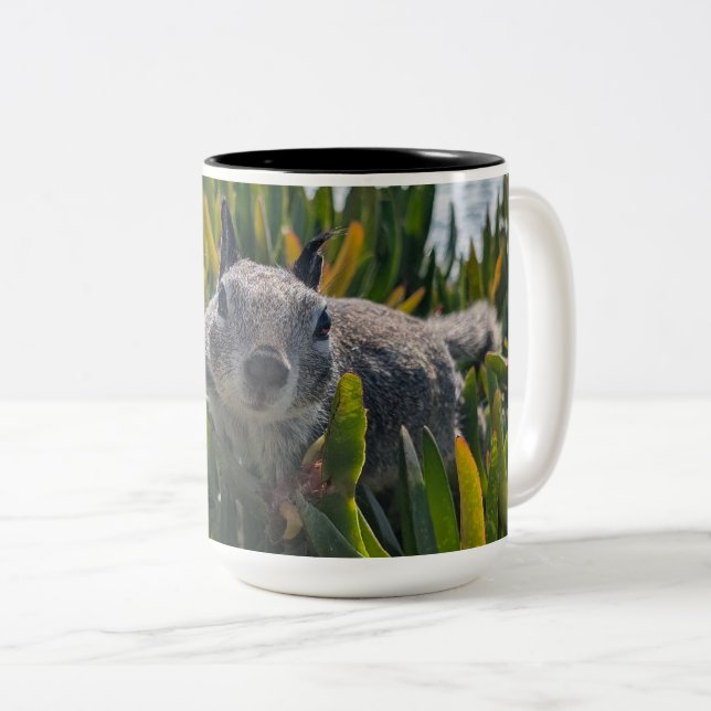 California ground squirrel Two-Tone coffee mug (Front Right)