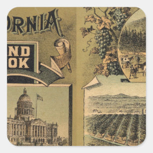 California hand book square sticker