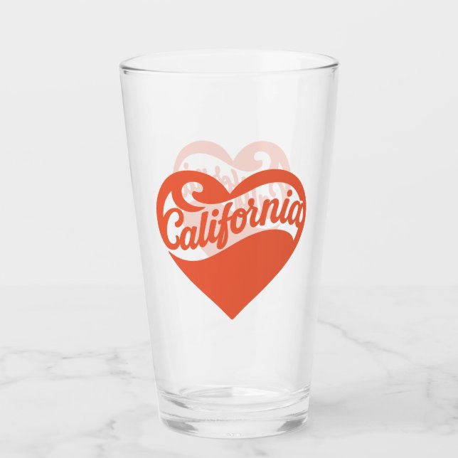 California heart  glass (Front)