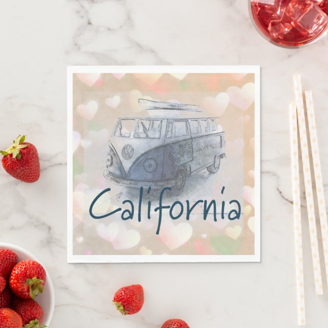 California Heart Paper Napkin (Insitu)