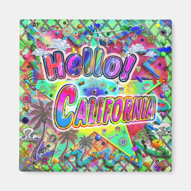 California Hello! Magnet (Front)