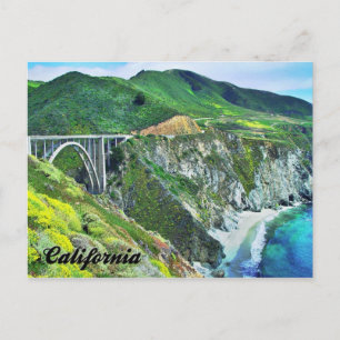 California Highway 1 Bixby Bridge Big Sur Carte po