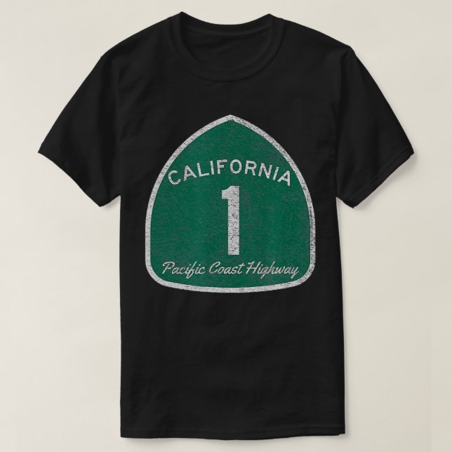 CALIFORNIA HIGHWAY 1 ONE PACIFIC COAST  T-Shirt (Design Front)