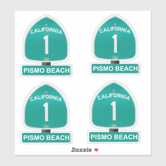 California Highway 1 Pismo Beach stickers (Sheet)