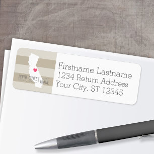 California Home State Love with Custom Heart