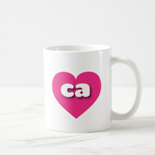 California hot pink heart - I love ca Coffee Mug