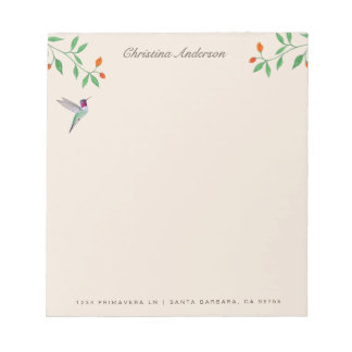 California Hummingbird Notepad