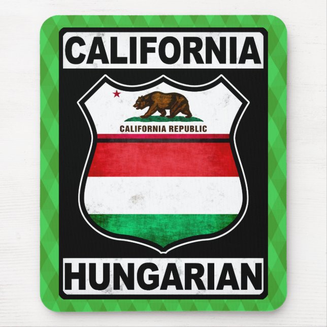 California Hungarian American Mousemat Mouse Pad (Front)