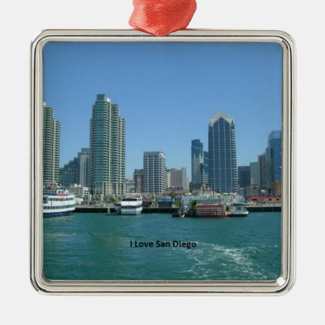 California: I Love San Diego Metal Ornament (Front)