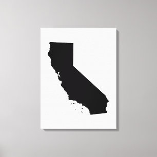 California in Black and White Canvas Print