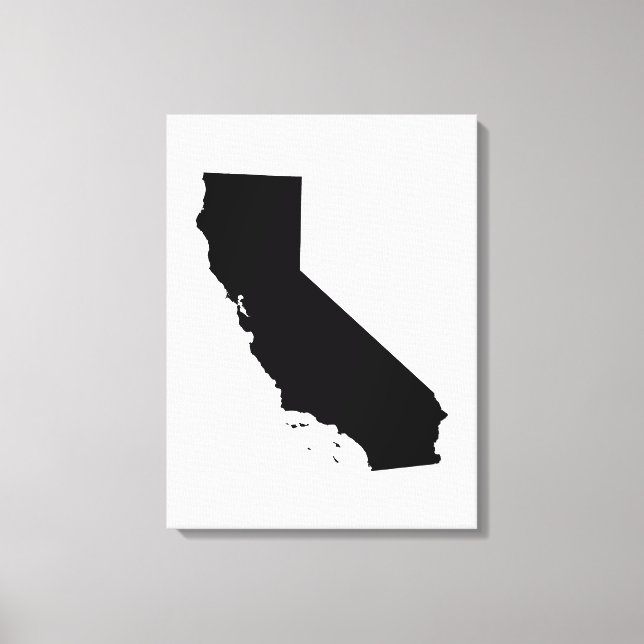 California in Black and White Canvas Print (Front)