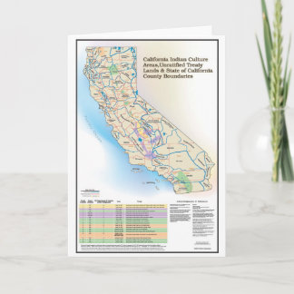 California Indian Culture Areas - Greeting Card