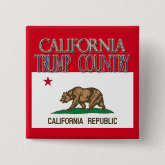 CALIFORNIA is TRUMP COUNTRY Campaign Button Square