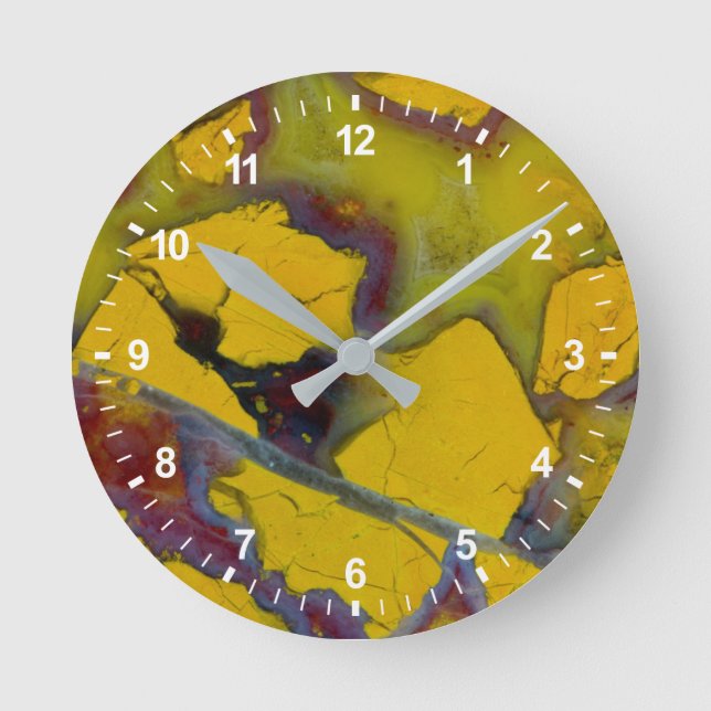 California Jasper Round Clock (Front)