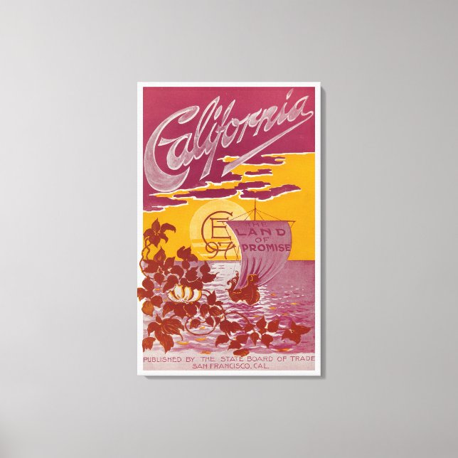 California Land of Promise Poster Canvas Print (Front)