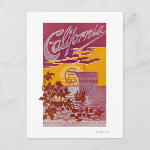 California Land of Promise Poster Postcard