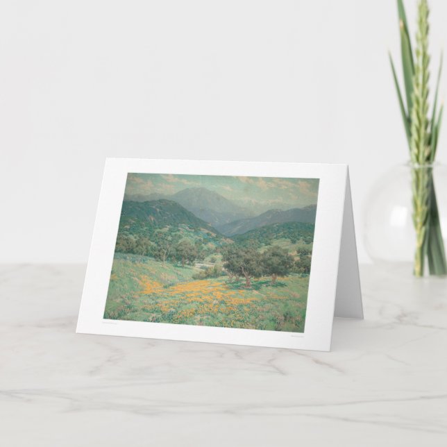 California landscape with Poppies (1213) Card (Front)