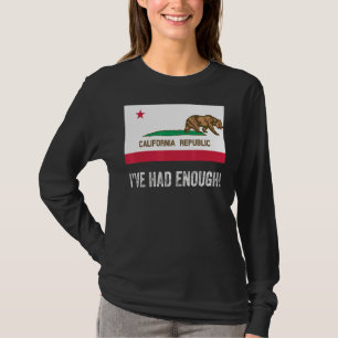 California Leaving Left Had Enough Flag Bear T-Shirt